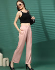 Women Loose Fit Pleated Trousers