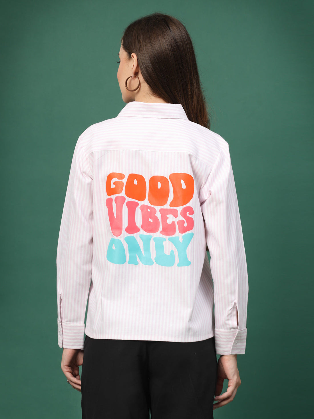 Women Opaque Striped Casual Buttoned Top