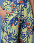 Printed Shirt Collar Shirt With Trousers