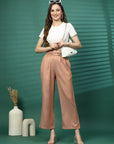 Women Loose Fit Pleated Trousers