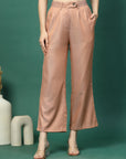 Women Loose Fit Pleated Trousers