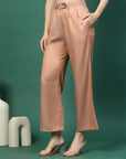 Women Loose Fit Pleated Trousers