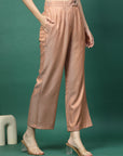 Women Loose Fit Pleated Trousers