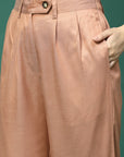 Women Loose Fit Pleated Trousers