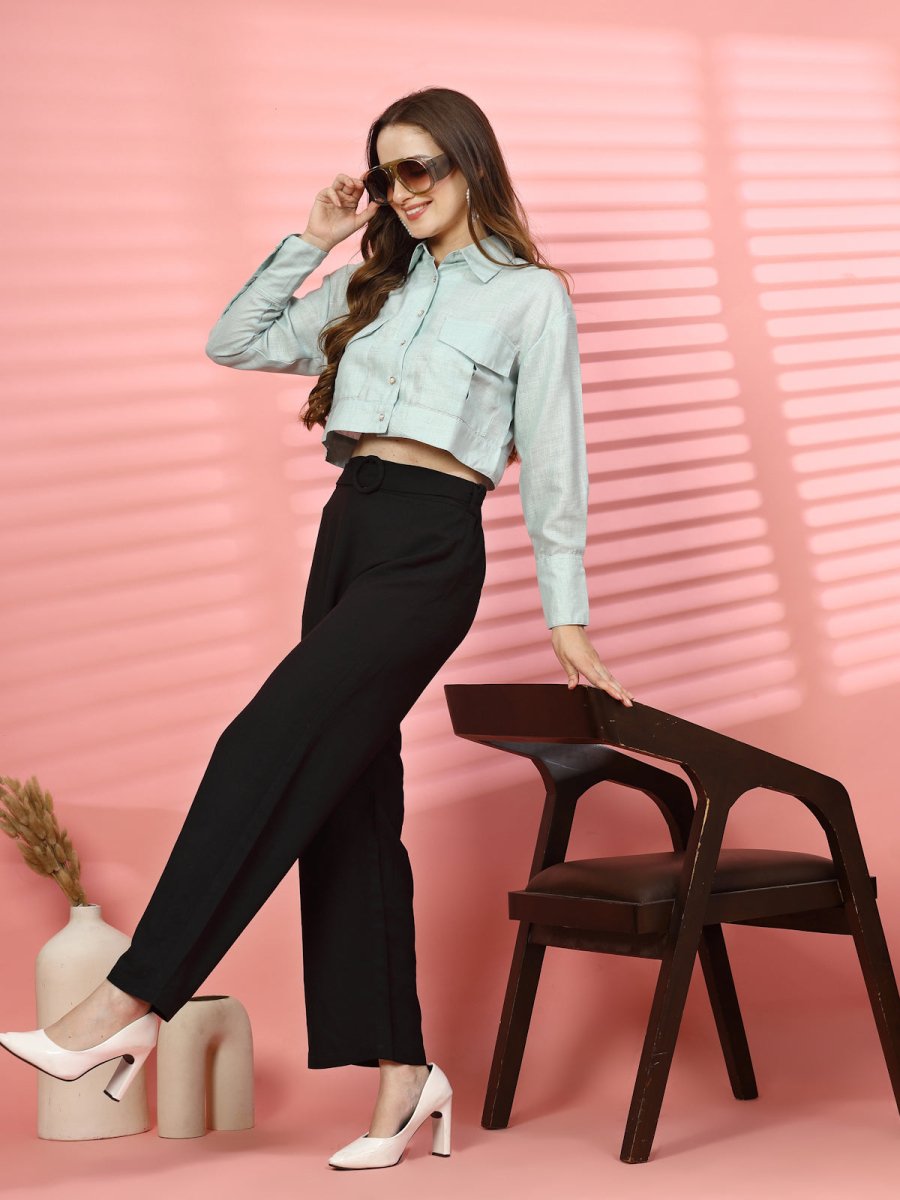 Women Opaque Casual Buttoned Top