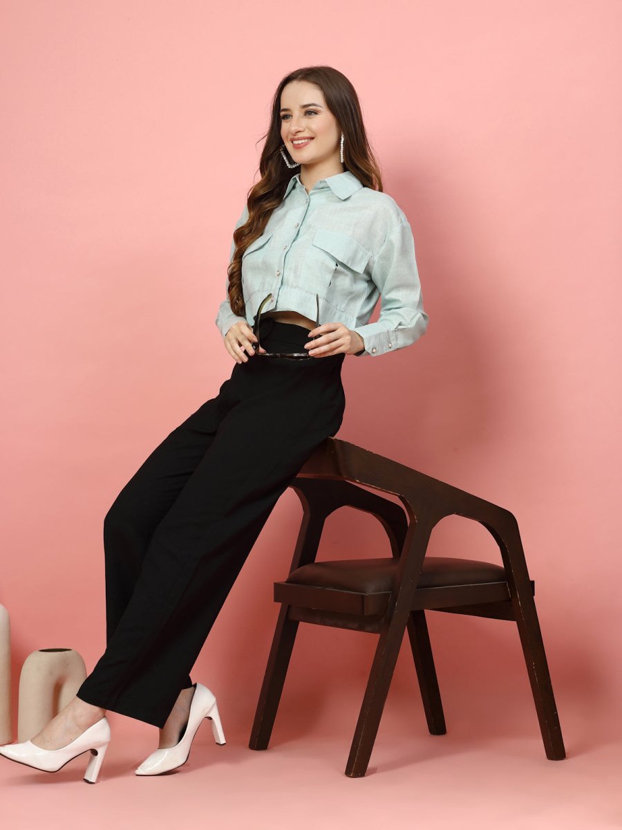 Women Opaque Casual Buttoned Top