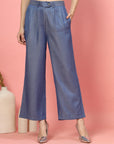 Women Loose Fit Pleated Trousers