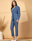 Pure Cotton Notched Lapel Blazer With Trousers Co-Ords