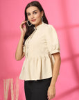 Solid Beige regular top