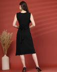 Women Sheath Midi Sleeveless Dress