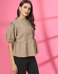 Solid Beige regular top