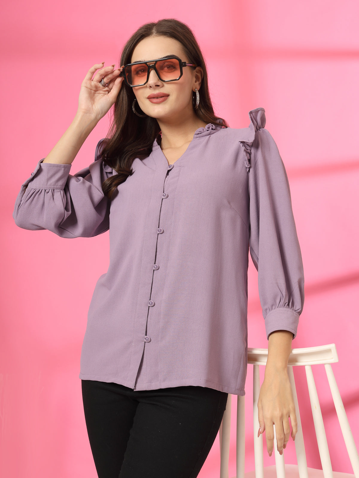 Purple Solid  Regular top