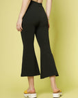 Women Olive Green Solid Bootcut Trousers