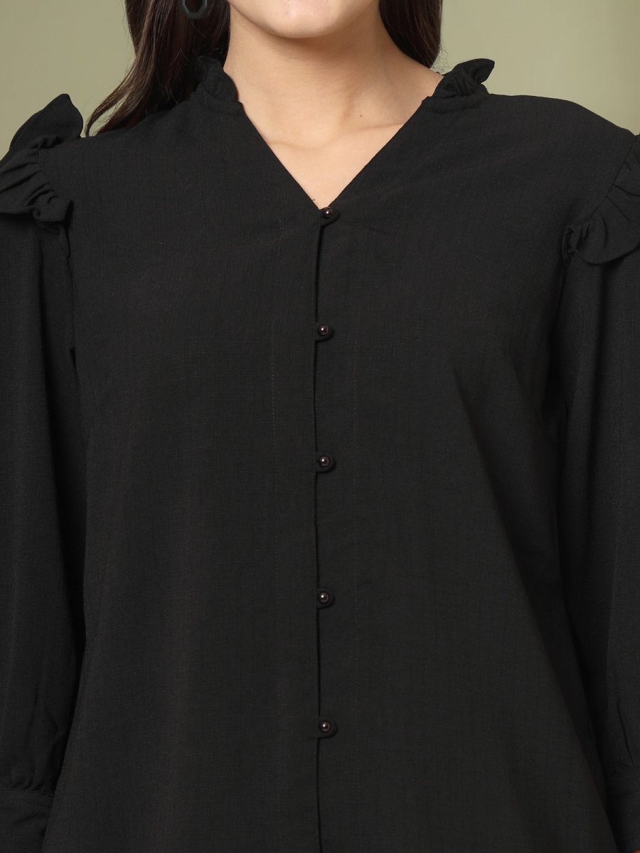 Black Solid  Regular top