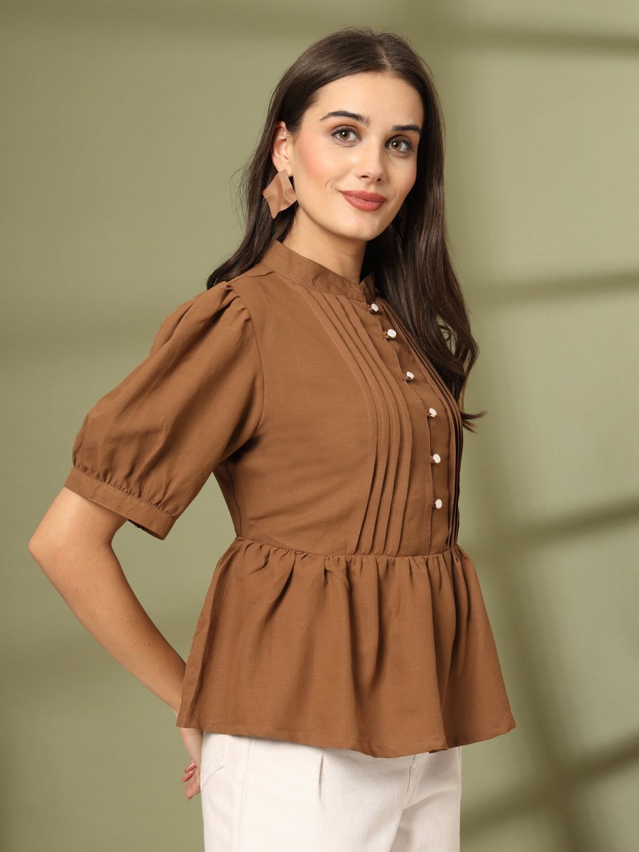 Solid Brown regular top