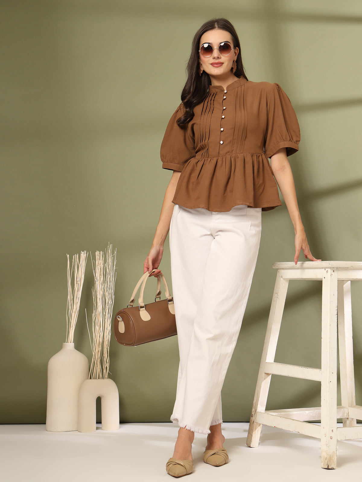 Solid Brown regular top