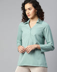 Embellished Casual Buttoned Top