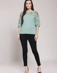 Olive Green A-Line Top