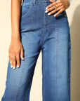 Women Stunning Blue Straight Fit Stretchable Jeans