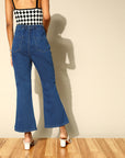 Stunning Blue Bootcut Fit Stretchable Jeans