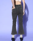 Women Beautiful Charcoal Regular Fit Cropped Jeans