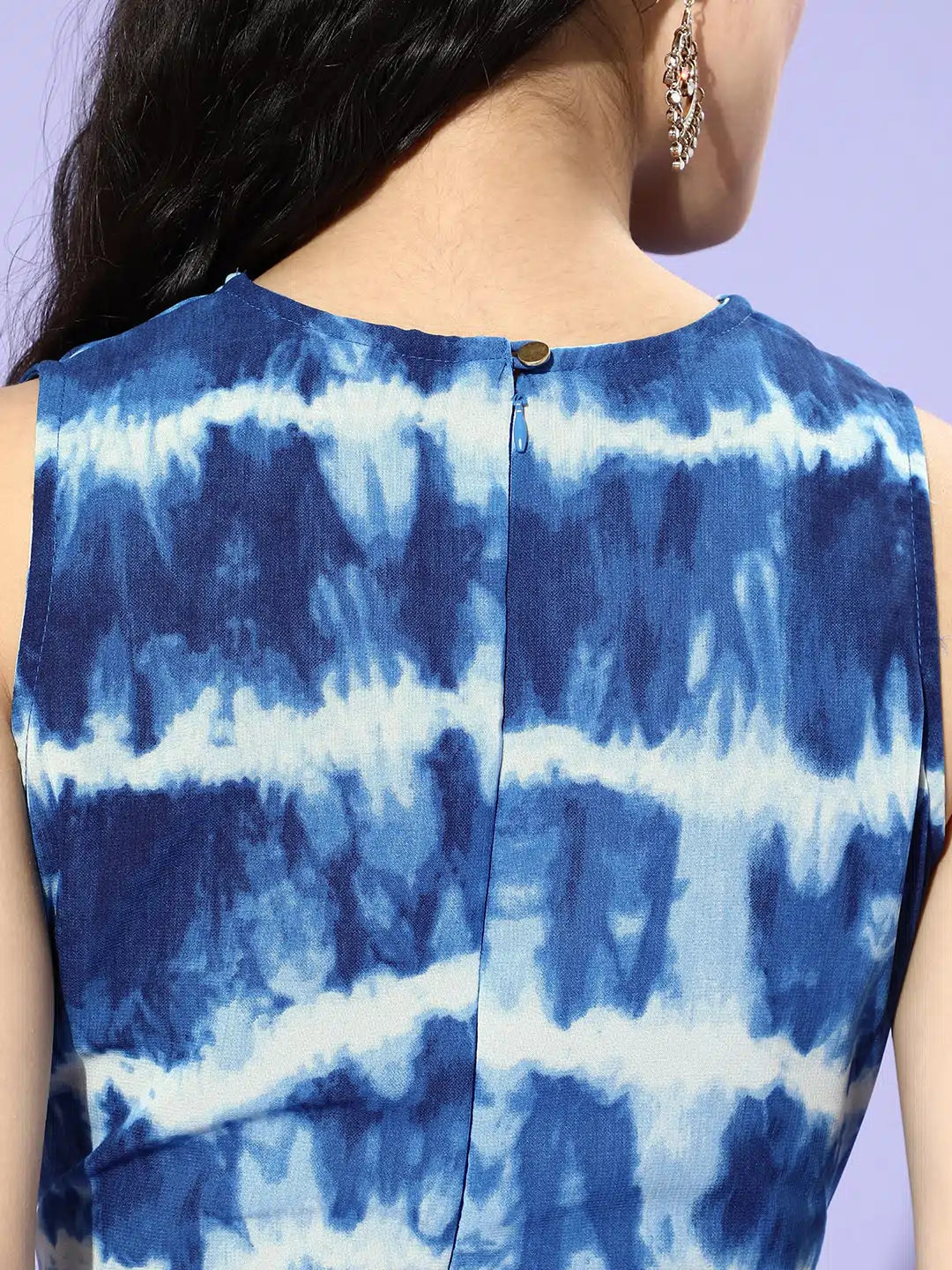 Women Blue Floral Tie and Dye Dress – CINK