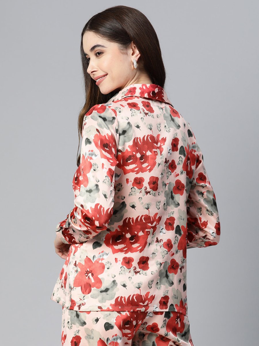 CINK Floral Printed Casual Buttoned Top