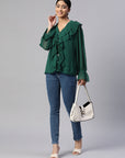 Self Design Ruffles Top