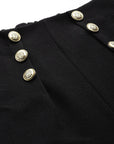 Women Cropped Trousers With Button Detail