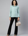 Embellished Casual Buttoned Top