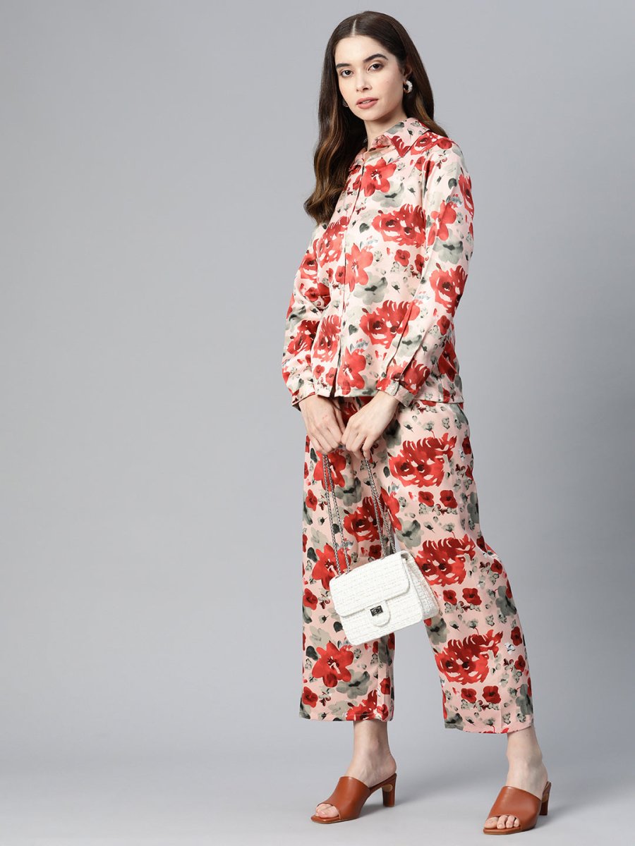 CINK Floral Printed Casual Buttoned Top