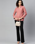 Embellished Casual Buttoned Top
