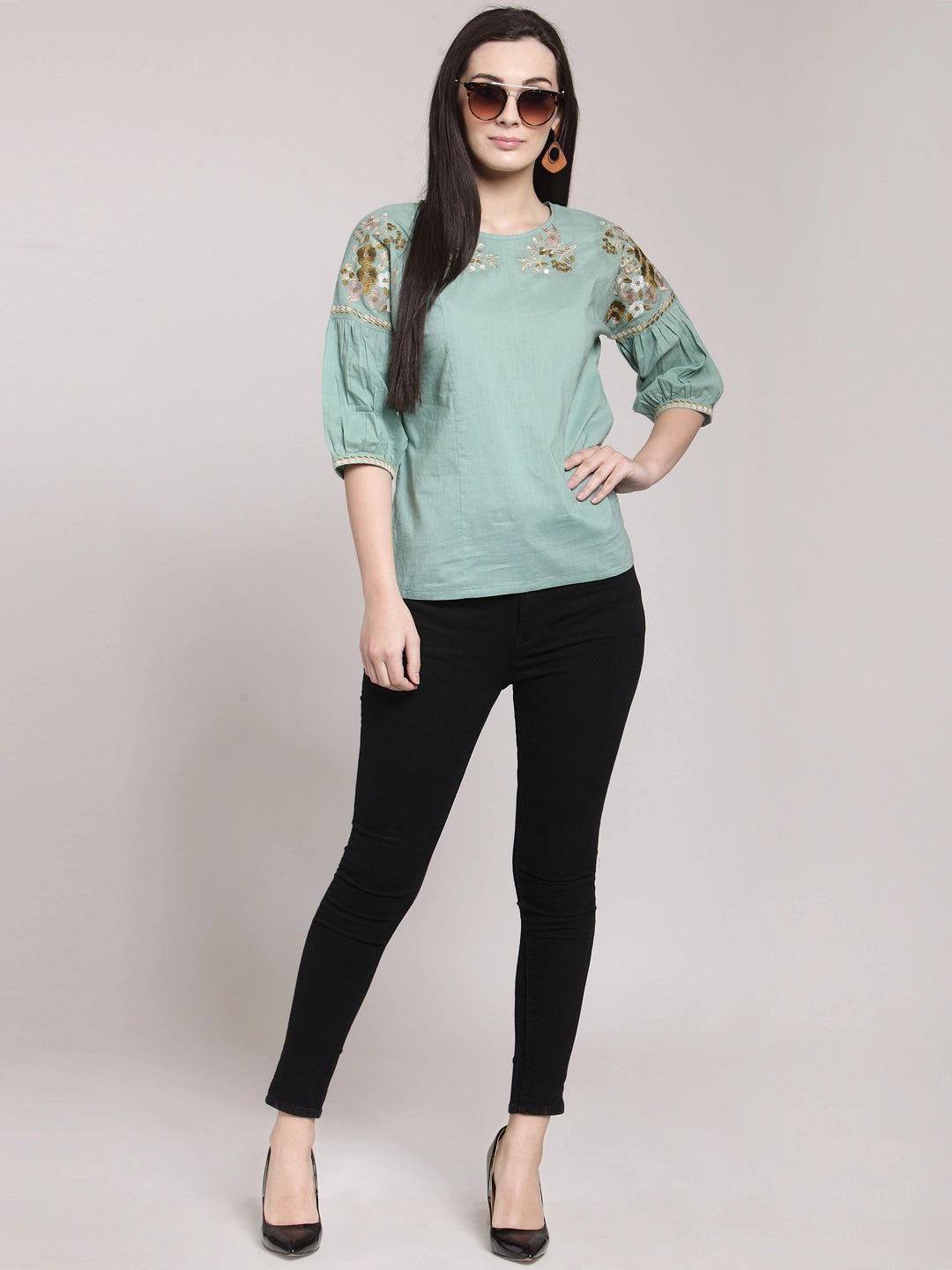 Olive Green A-Line Top