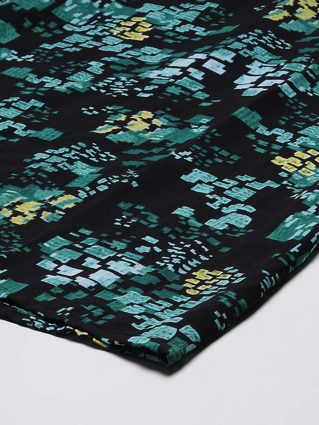 CINK Women Black  Green Floral A-Line Midi Skirt