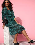 CINK Teal Animal A-Line Dress