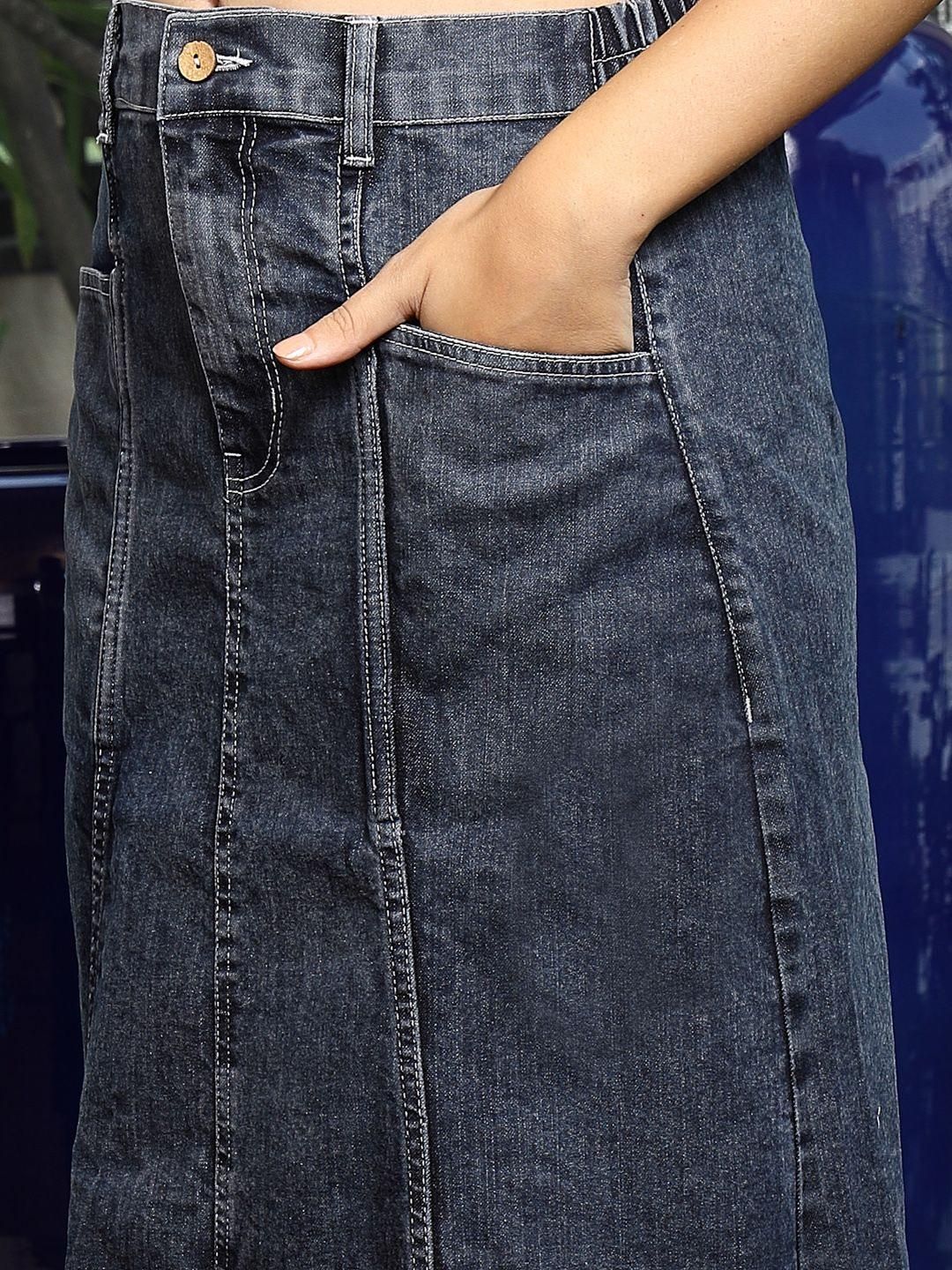 V-Neck Coat With Skirt Co-Ords blue