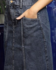 V-Neck Coat With Skirt Co-Ords blue