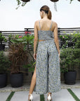Shoulder Strap Printed Top With Palazzo Co-Ord Set multi
