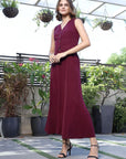 V-Neck Sleeveless Co-Ords purple