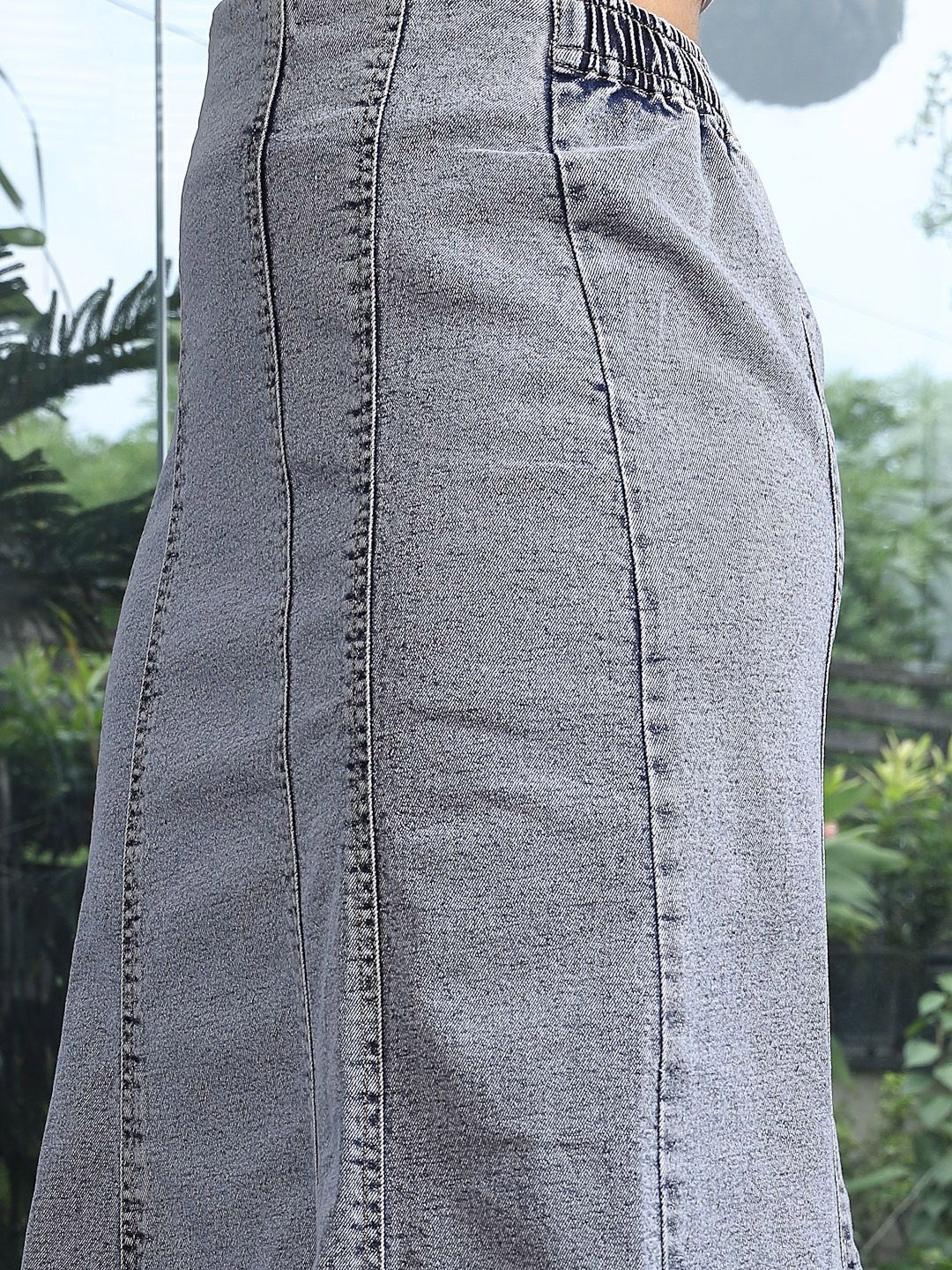A-Line Maxi Skirt light-blue