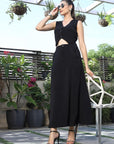 V-Neck Sleeveless Co-Ords black