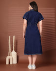 Shirt Collar Midi Dress