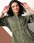 Shirt Collared mini dress