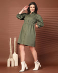 Shirt Collared mini dress