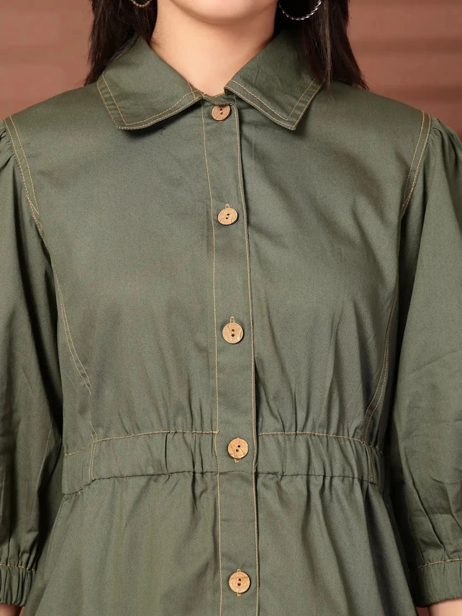 Shirt Collared mini dress