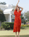 Print Flutter Sleeve Dress
