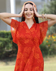 Print Flutter Sleeve Dress