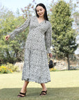 nimal Print Bell Sleeve Dress
