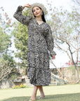 Animal Print Fit & Flare Dress
