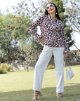 Print Shirt Style Top